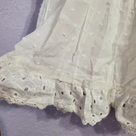 NWT Art Class Girls Eyelet White Dress S 6/6X - Picture 5 of 10